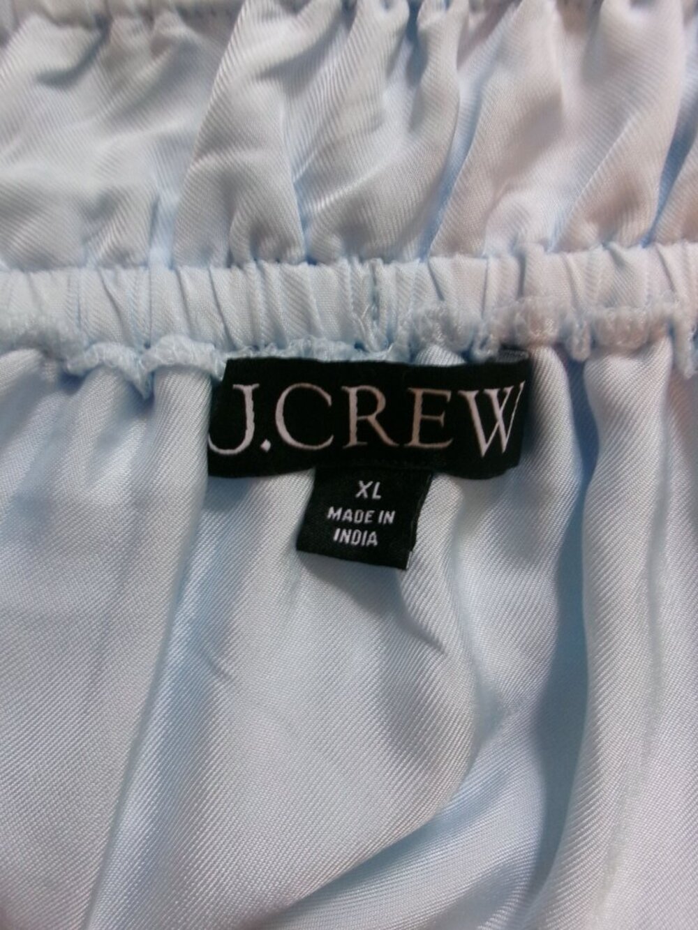 J.Crew Light Blue Maxi Skirt XL Paperbag Waist Ruffle Hem Boho Cottagecore - Picture 5 of 6